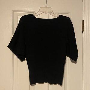 Black short sleeve sweater